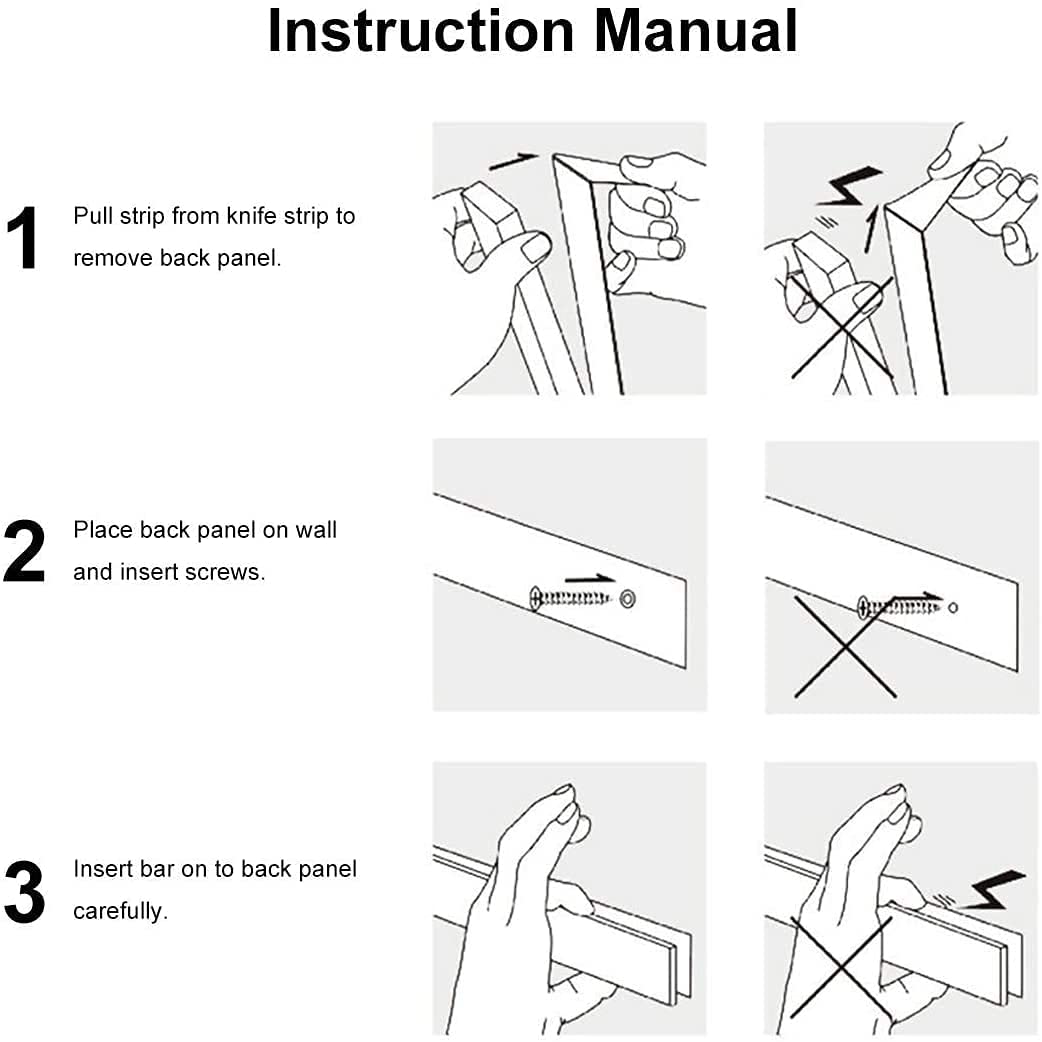 Magnetic Knife holder installation