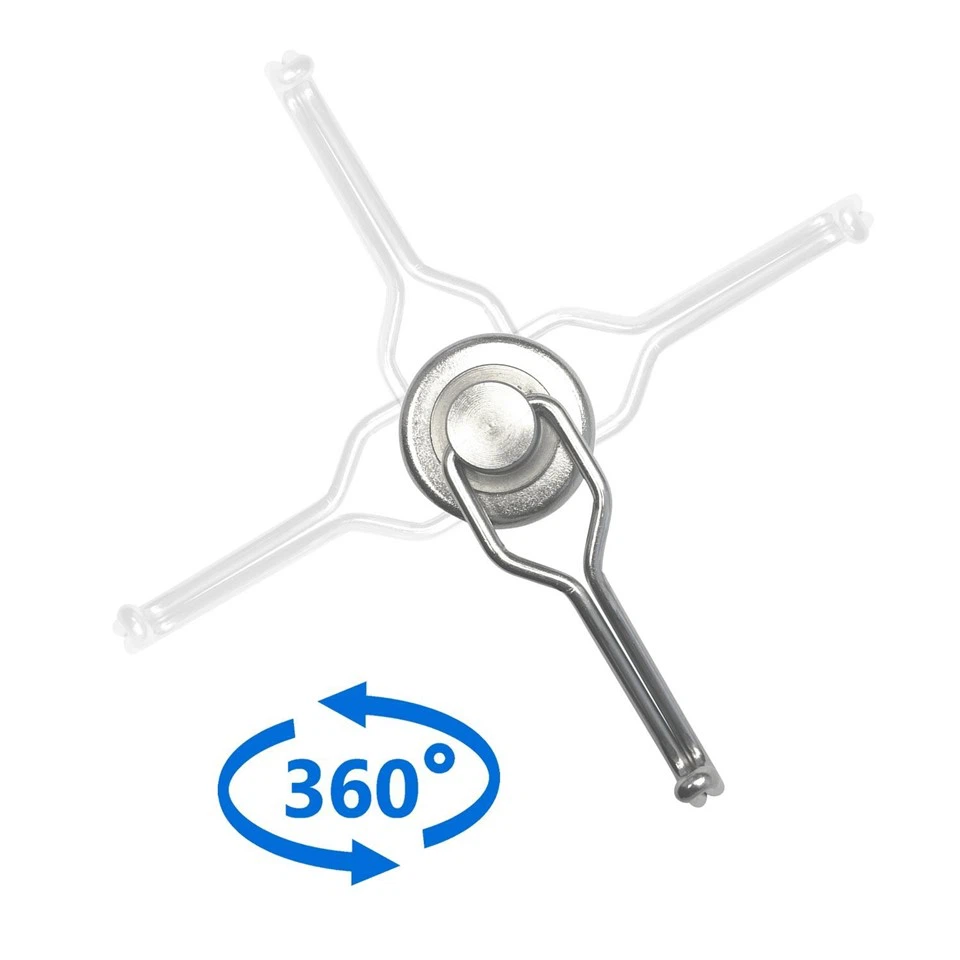 360° Rotating Swivel Hook Magnet - Heavy Duty Stainless Steel Magnetic Hook
